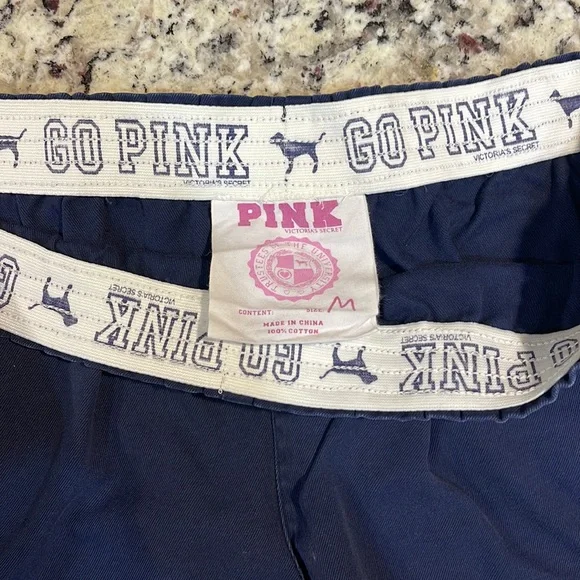 Victoria’s Secret Pink Womens Twill Shorts Navy Various Sizes - Picture 5 of 6